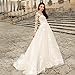 Long Sleeve Wedding Gowns for Bride A Line Lace Wedding Dress for Bride Boho Beach Bridal Dresses Bridal Gowns Ivory 8