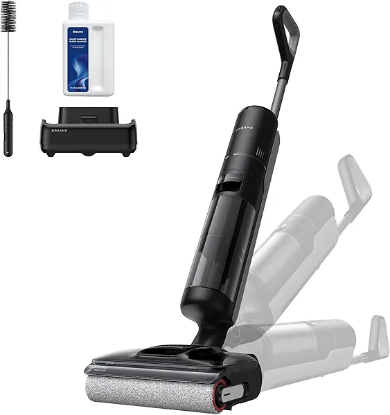 DREAME H12 FlexReach Vacuum Mop, 0 Tangle Wet Dry Vacuum Cleaner, Cordless Vacuum Mop All-in-One for Hard Floors, 180° Lie-Flat Floor Cleaner Machine with 194°F Hot Self-Cleaning, 50Mins Runtime