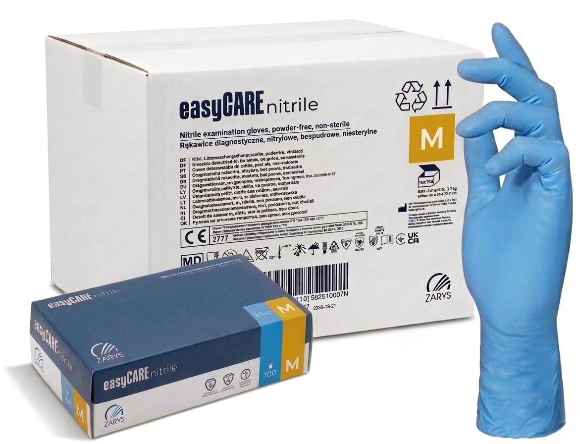 Generico 1000 niebieskie rękawiczki nitrylowe ULTRASOFT, profesjonalne rękawiczki jednorazowe, bez lateksu i kurzu, do zastosowań medycznych, żywności, przemysłowych, mikro-uwidów, wytrzymałe i