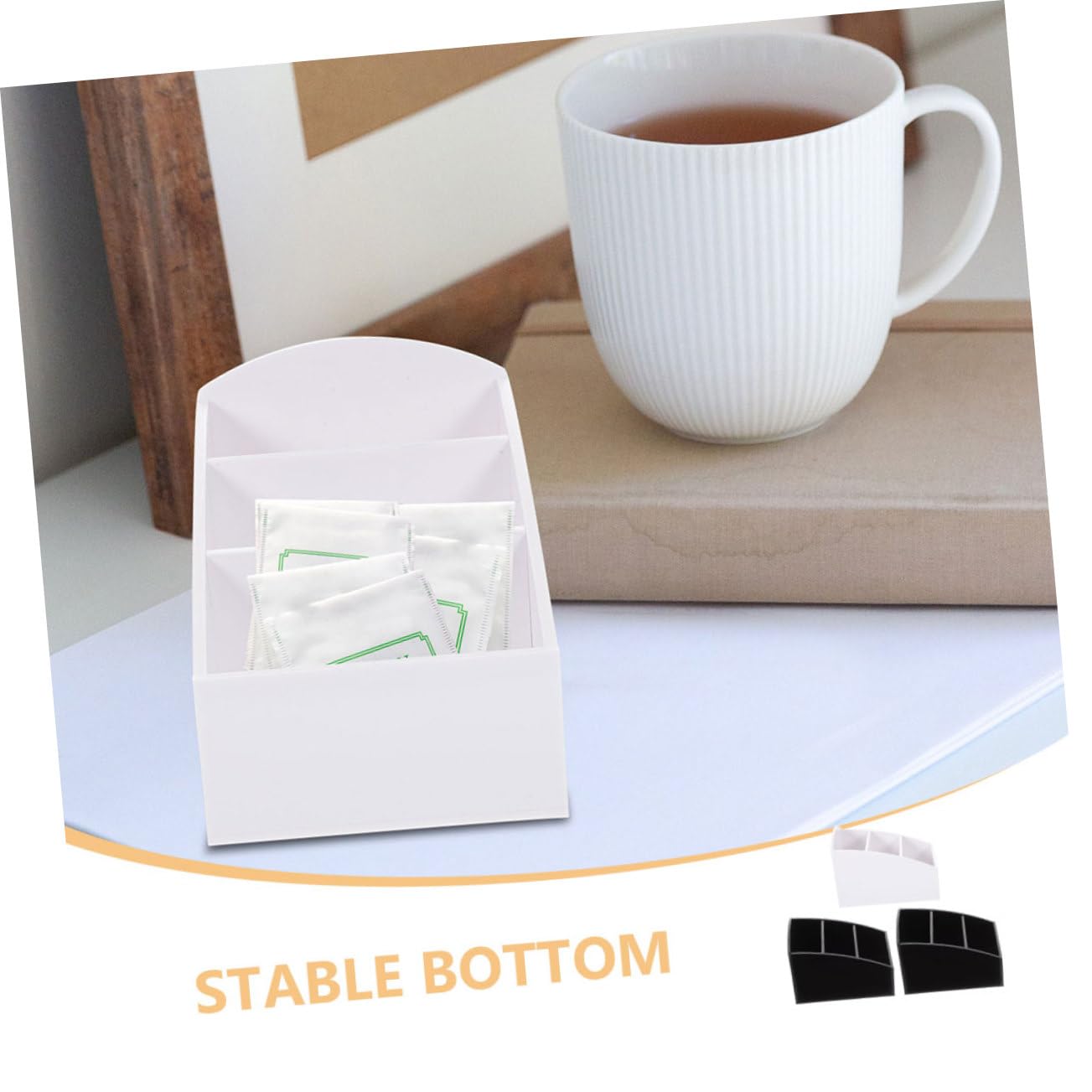 COLLBATH 3 Piezas Caja De Almacenamiento De Paquetes De Condimentos Para Sobres De Té Organizador De Bolsas De Té Unidades Material De Acrílico
