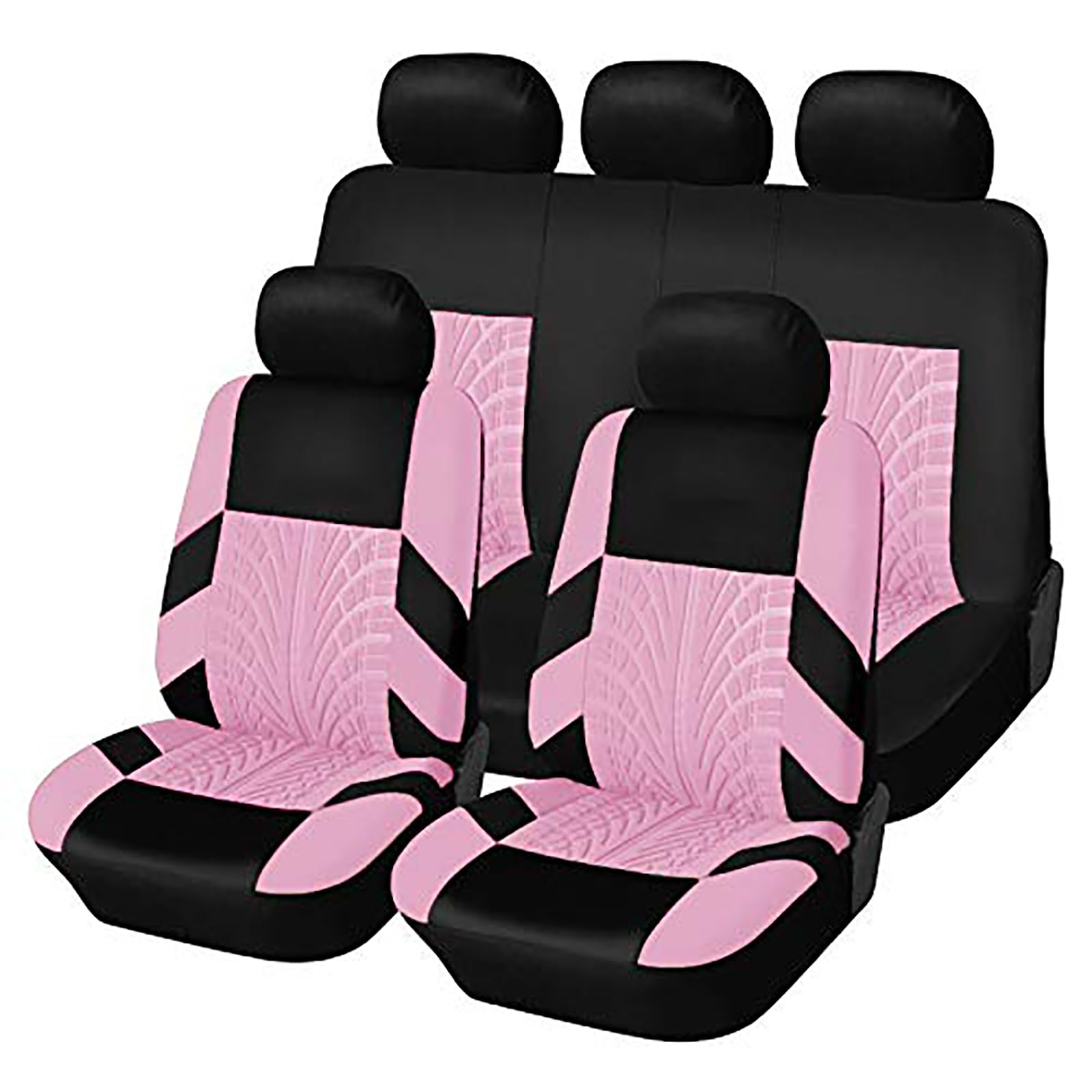 Autostoelhoezen Volledige Set voor V-W Caddy V 2020-2022, Lederen Volledige Surround Voorstoelbeschermer Interieuraccessoires,I/Coffee