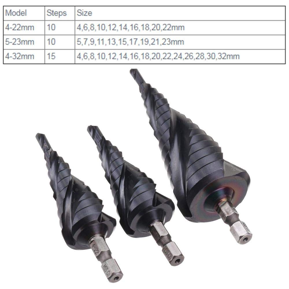 Set punte per trapani Punta elicoidale a 3 scanalature con rivestimento TiAlN HRC89 HSS-Co M35 Punta elicoidale con cobalto 1/4 pollice Codolo esagonale