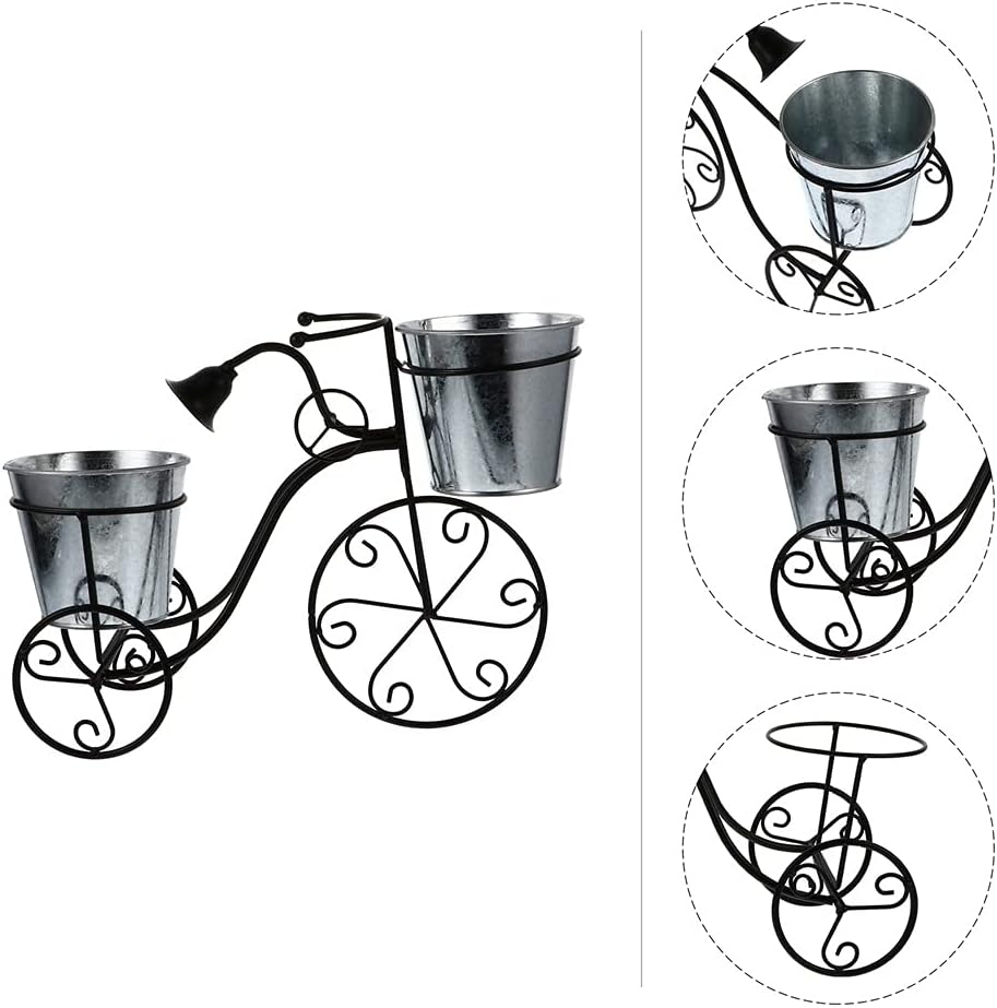 1PC Iron Art Bike Plant Stand Exquisite Flower Pot Bike Shape Plant Holder
