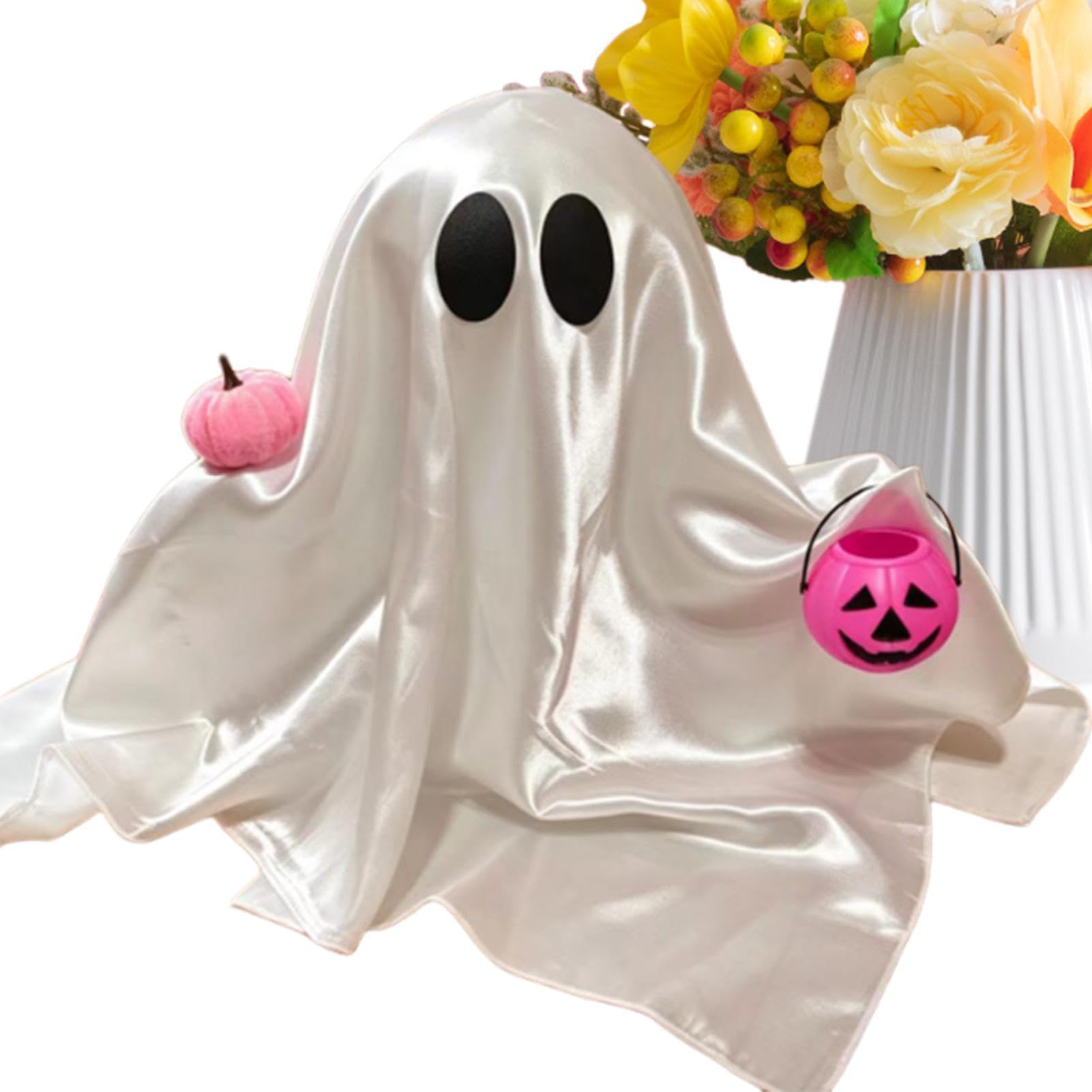 Figurine fantôme avec panier modèle d'ornement décoration Halloween de bureau