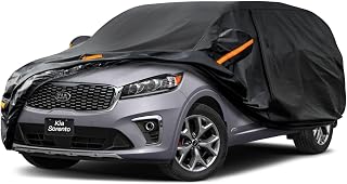 7 Layers SUV Car Cover Custom Fit for Kia Sorento (2012-2025) Waterproof All Weather for Automobiles, Outdoor Full Cover Rain Sun UV Protection.Black