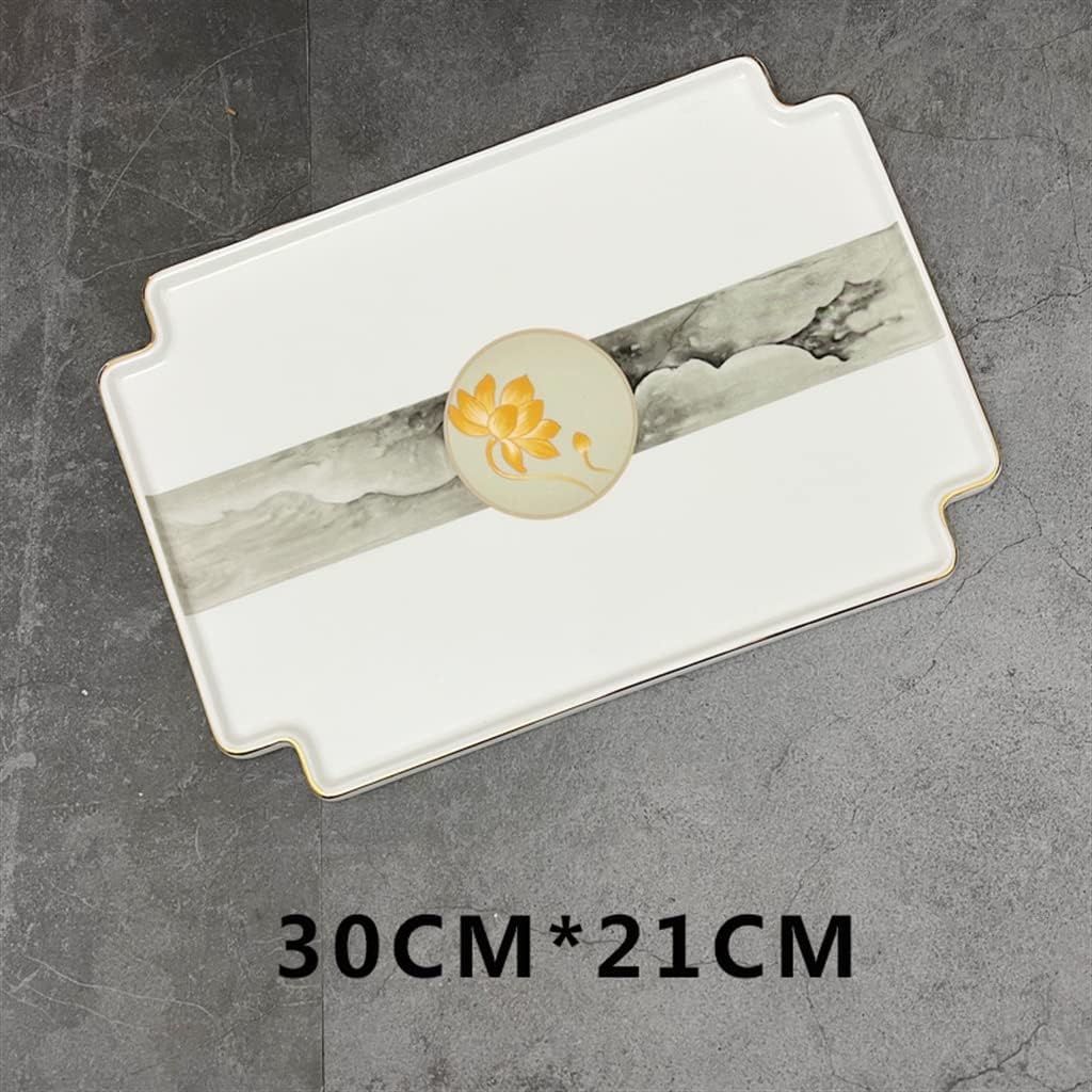 Ceramic Cutlery Set Bone China Dinner Plate Restaurant Disc Bowl Dish Placemat Set (Color : A Size : One Size) (A One Size)