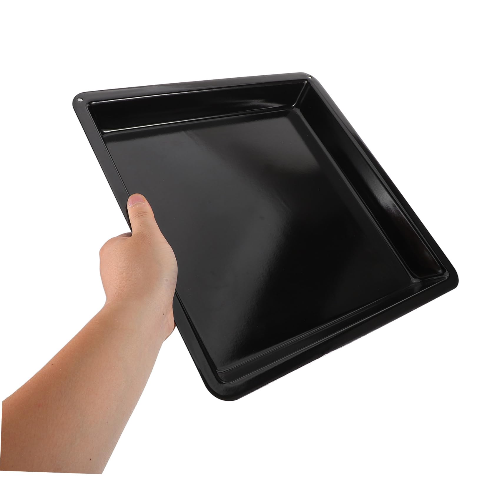 Gatuida Backblech mit Großer Kapazität aus Kohlenstoffstahl Schwarzes Robuste Tiefe Backform mit Antihaftbeschichtung für Backofen für Gastronomie und Catering