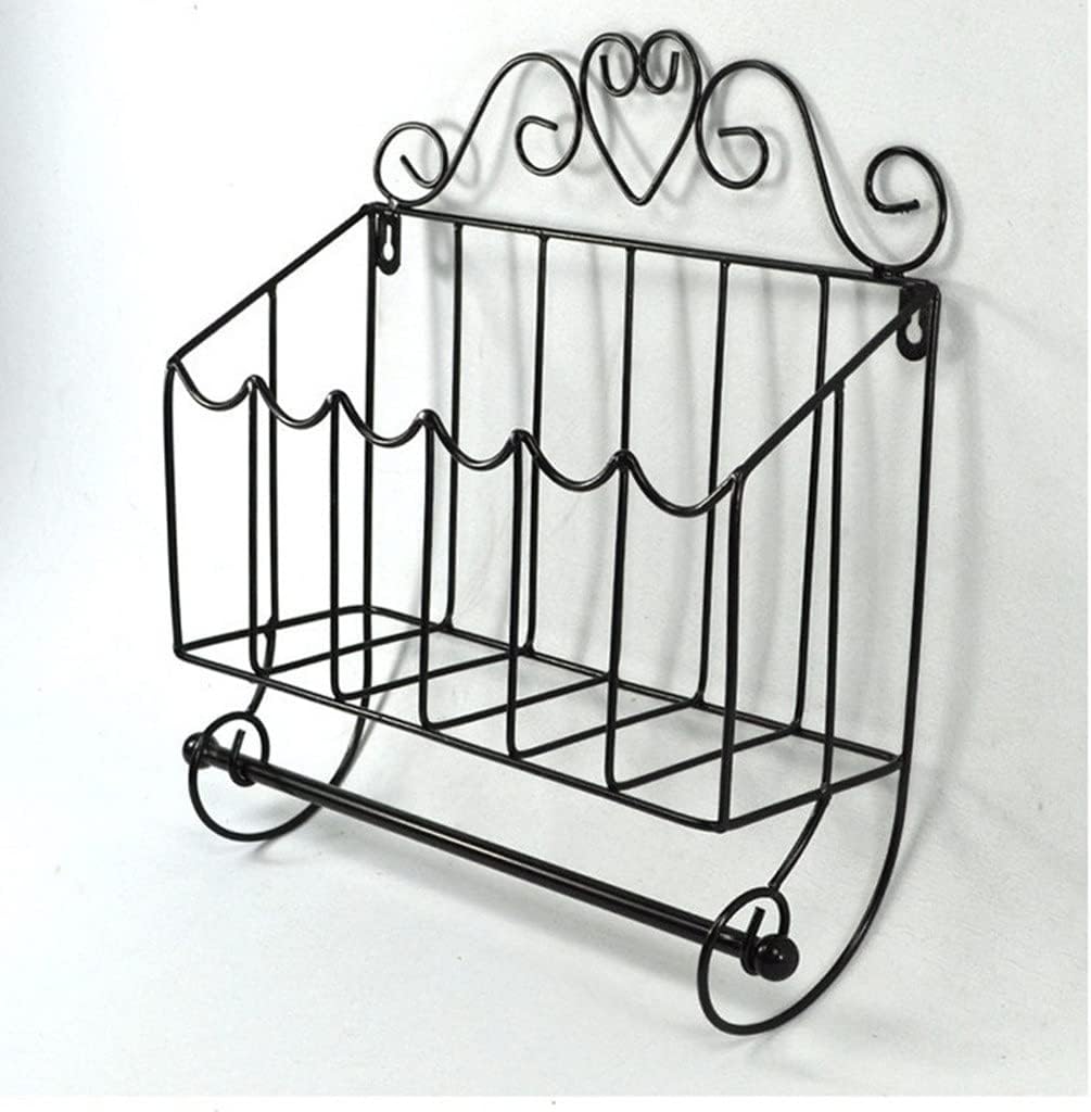 HBJWOV Metal Bathroom Magazine Newspaper Rack Storage 34*9.5*36.5cm Paper Holder