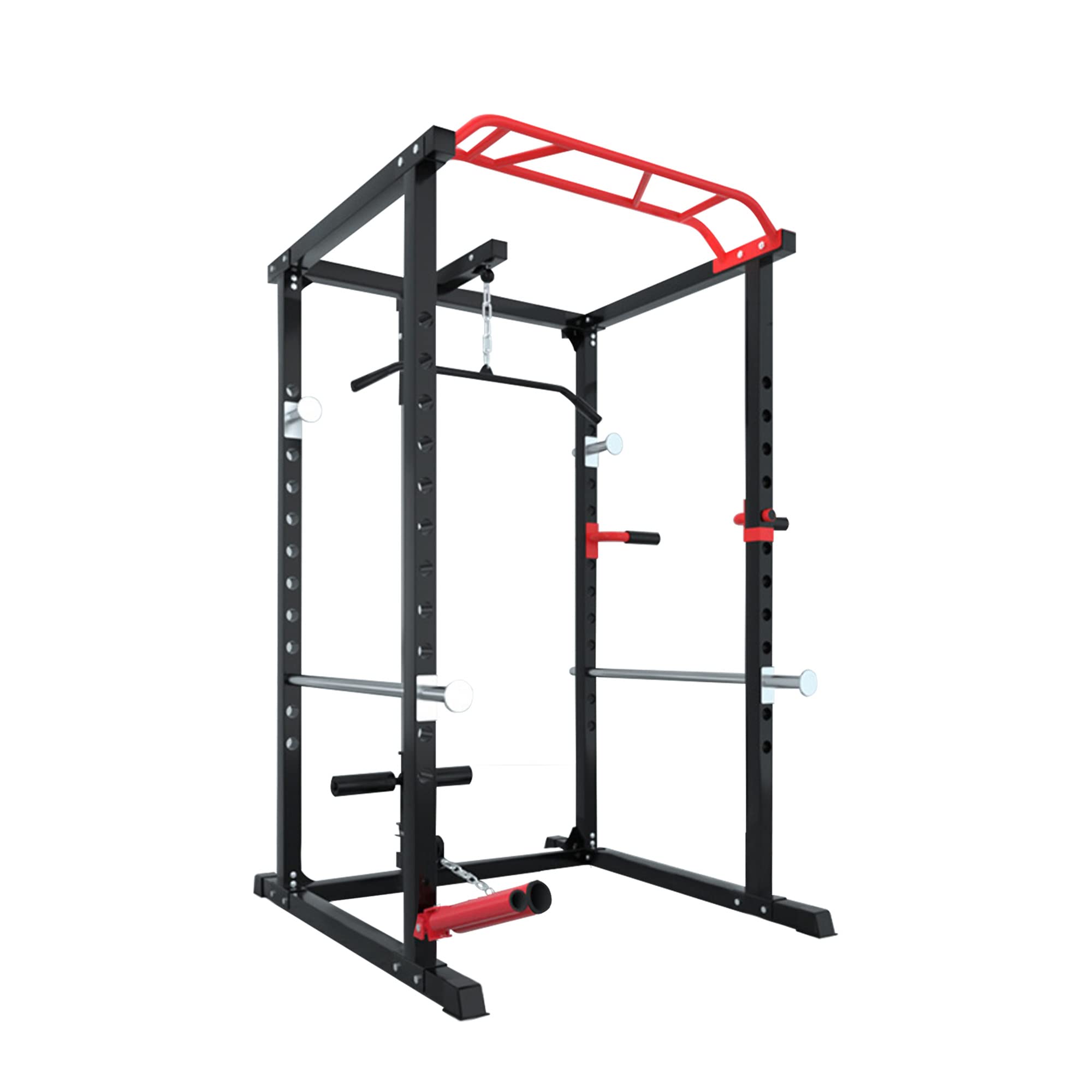 FitnessLAB Power Cage Multi-Function Adjustable Tower Rack Gym Workout ...