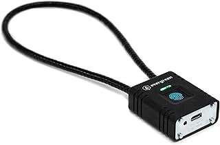 Evergreen Customizable Biometric Gun Cable Lock for Handguns Pistols Rifles BB Guns Shotguns with 14" Cable