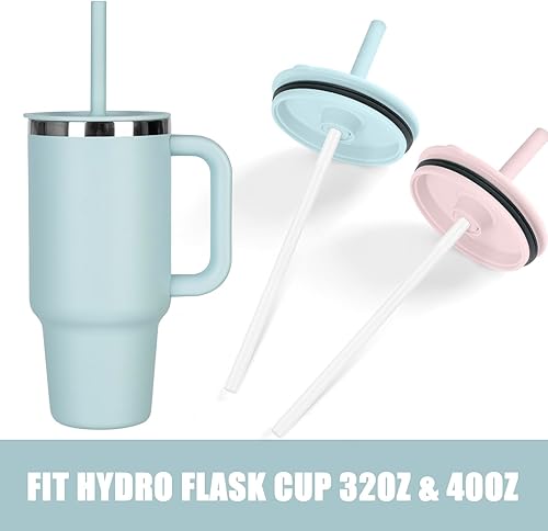 Miniatura 2 de Greant Paquete de 7 popotes compatibles con vaso Hydro Flask de 32 onzas, a prueba de polvo, compatible con vaso Hydro Flask de 32 onzas y 40 onzas,
