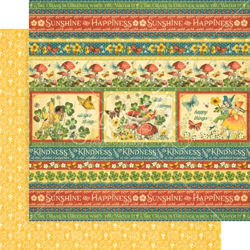 Graphic 45 Little Things Papercrafting Pack And Patterns & Solids Pack - 12X12 Decorative Papers - 2 Items #TOP4