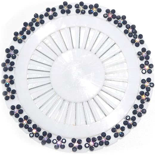 Floral Luxury Black Hijab Pins (Pack of 20)