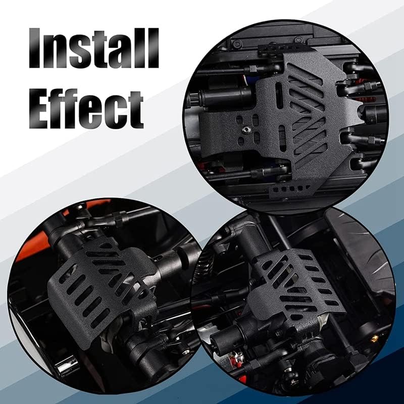 RC Chassis Armor Kit of RTX4 Car, Stainless Steel Power Spray of TRAXS RTX4 Sports Body, Link Shock Shaft Protector - (Color: As Shown)