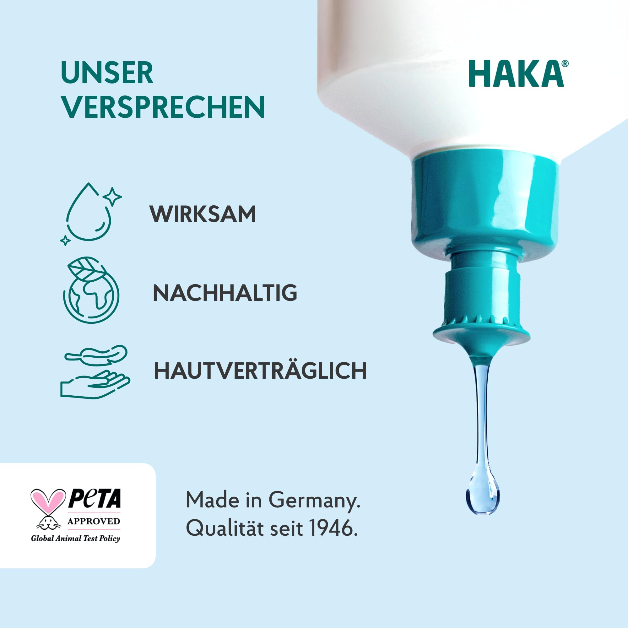 HAKA Vollwaschmittel Pulver, 3 kg (77 WL), kraftvolle Fleckentfernung für strahlend weiße & farbechte Wäsche, Universalwaschmittel, hygienische Frische, vegan, hautfreundlich
