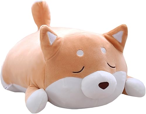 Miniatura 8 de Shiba Inu - Almohada de peluche para perro diseño de Corgi Akita con peluches regalo de San Valentín Navidad sofá 15 pulgadas Brown Blink, Brown