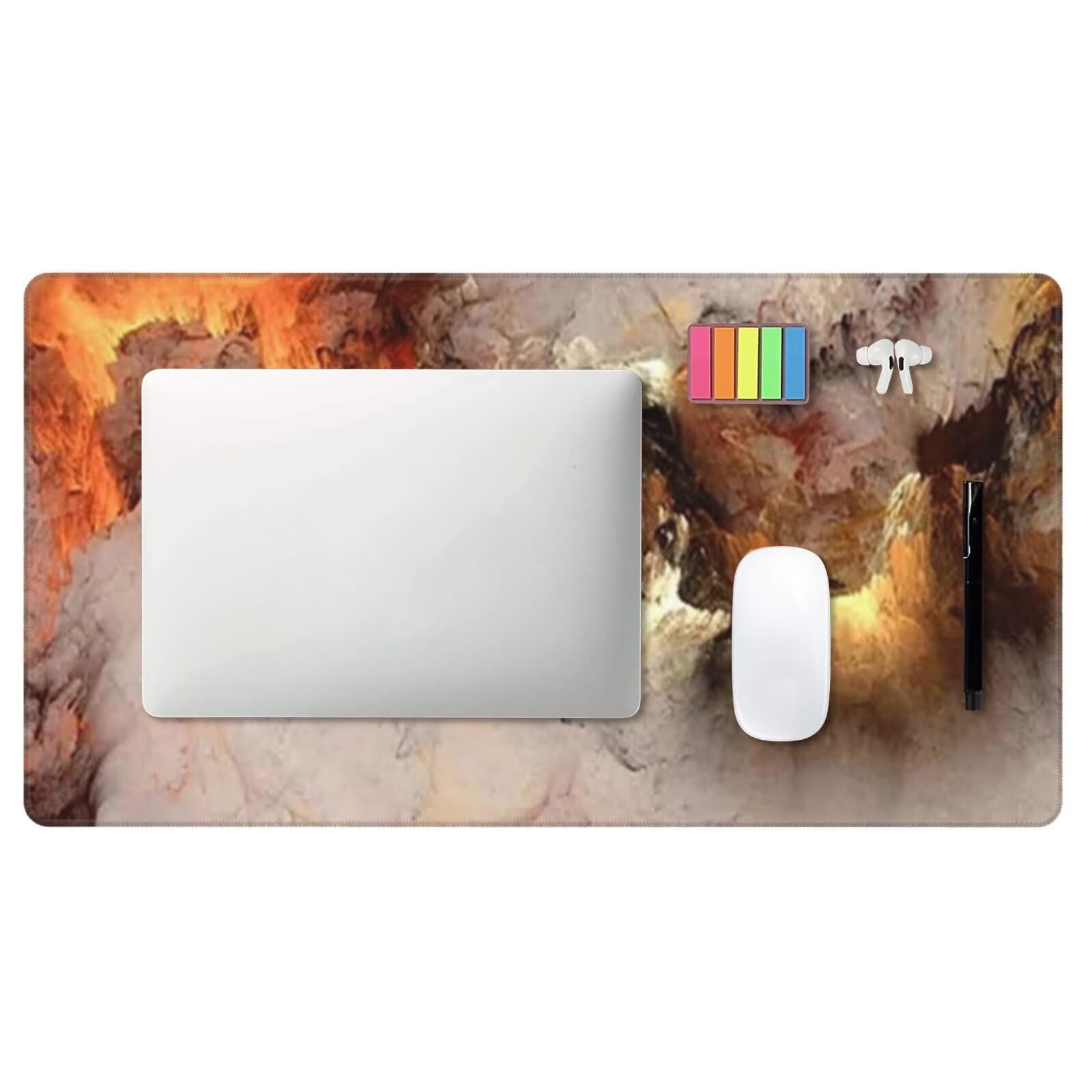 Tapis de Souris XXL 1200x600 mm, Abstrait Tapis de Souris Nuage Tapis Souris XXL 120 X 60 CM, Étanche Antidérapant Sous Main Bureau à Bords Cousus,Mouse Pad avec Surface en Caoutchouc antidérapant U-1