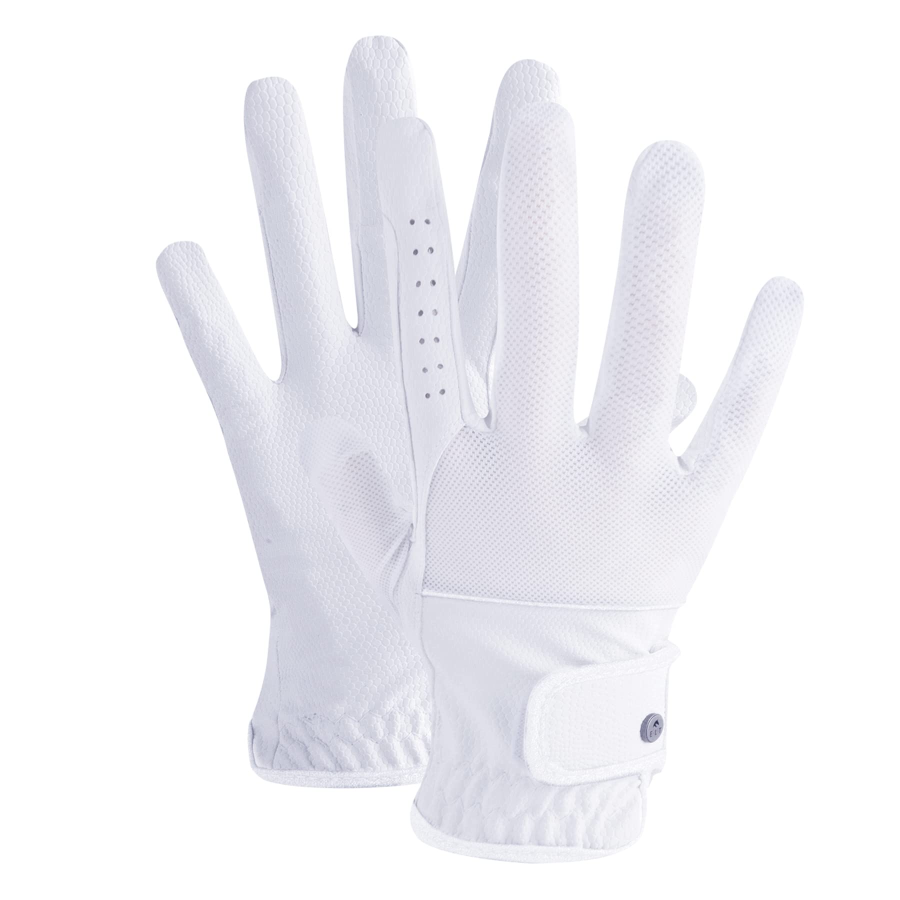 Estelle - Guantes de equitación para mujer, color blanco