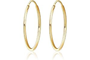 18K Gold Filled Small Huggie Endless Hoop Earrings