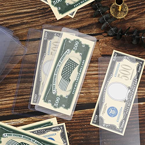 30 Pieces Bill Clear Holders Currency Pvc Holder Transparent Bill Sleeves Currency Bill Display Holder For Regular Bills Protector Case Supplies, 6.5 X 2.9 Inch #TOP6