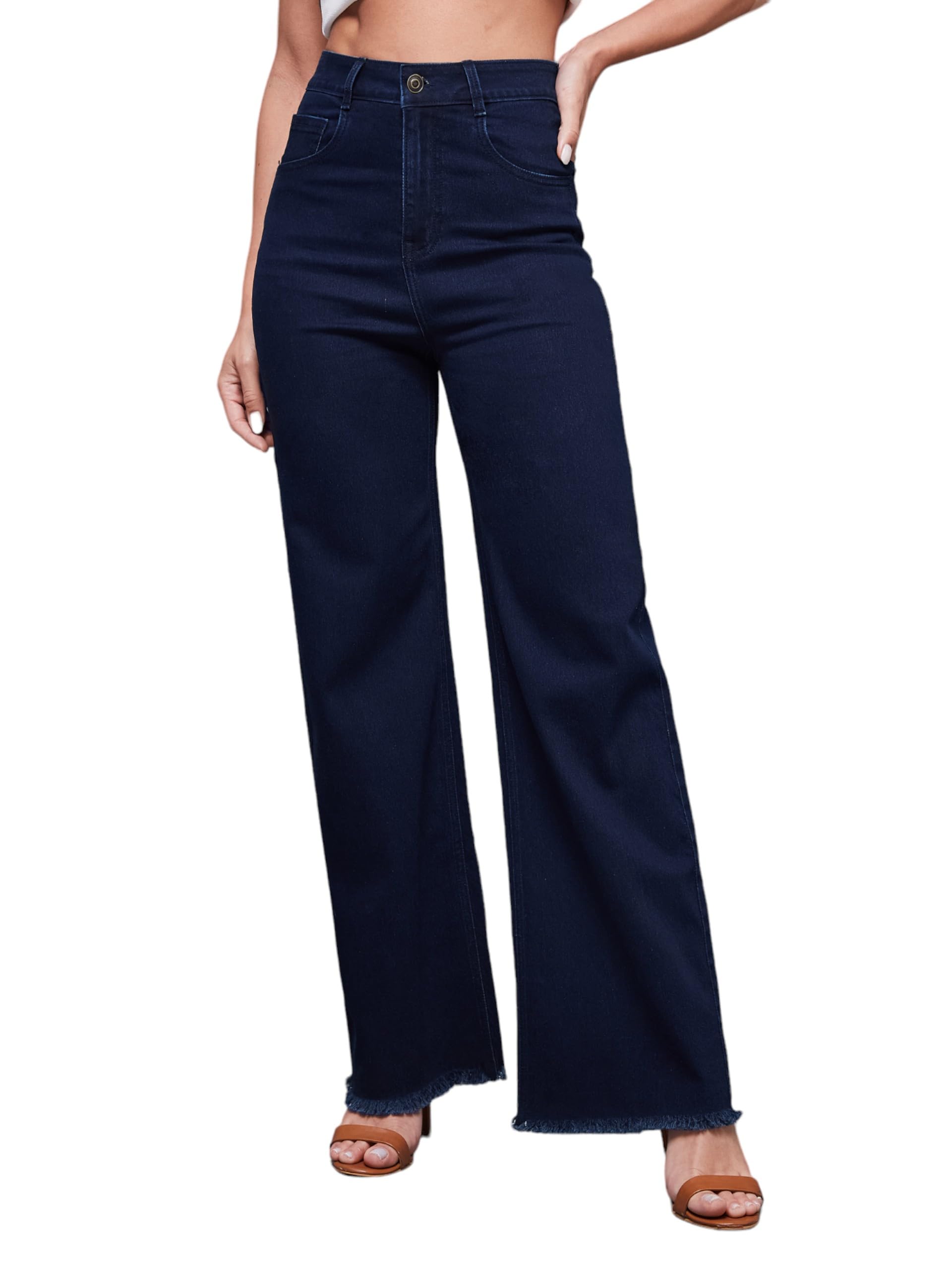 miss chase Women's Wide-Leg High-Rise Denim Jeans-picture-27