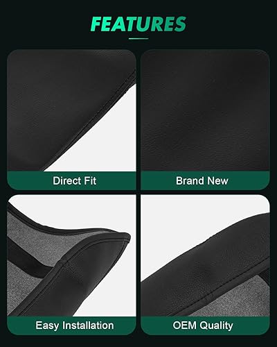 Miniatura 3 de SCITOO Cubierta de piel de repuesto para reposabrazos de cuero negro para Ford para consola central Ranger 2019-2021