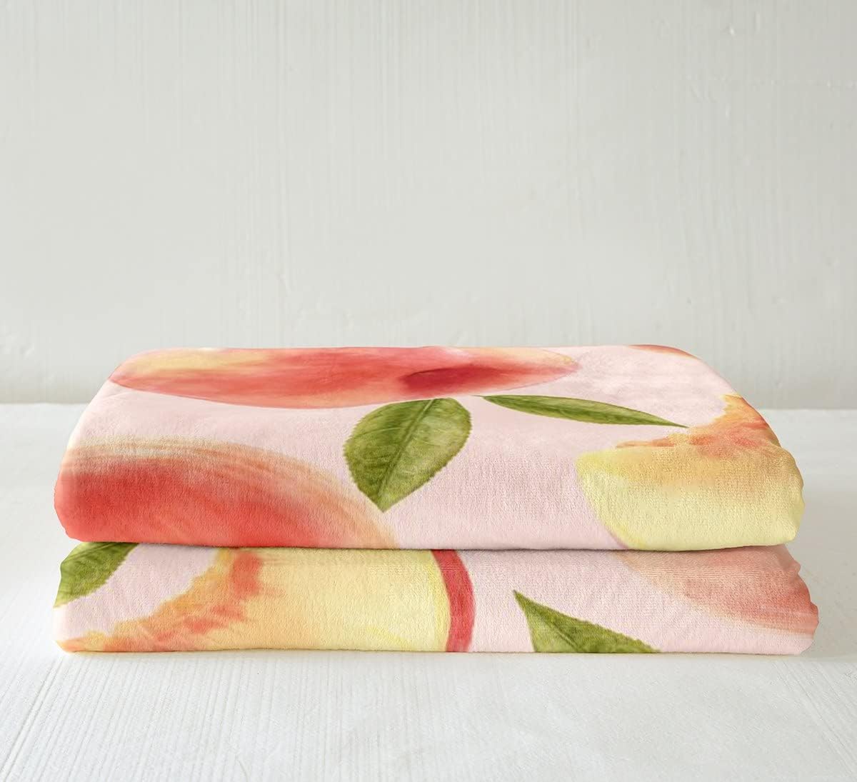 Coperta In Flanella Pesca Con Frutta Sorridente – Morbida E Leggera, 127x152 Cm, Regalo Per Bambini