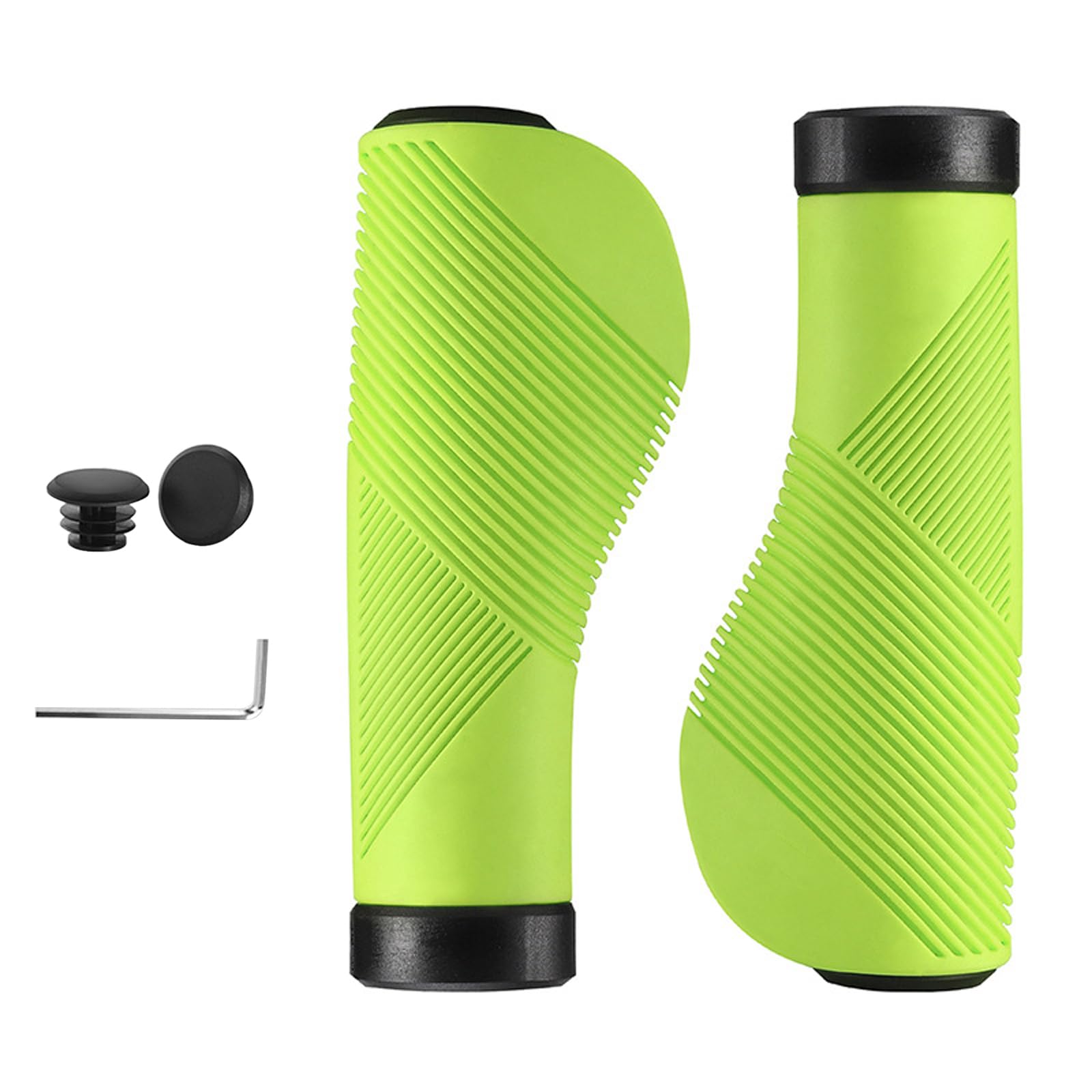 Tsophreniq Ergonomic Bike Handlebars Grip Nonslip Shock Absorption with Nylons Rings Universals for Mountain Bicycles Universals Bike Handle Grip