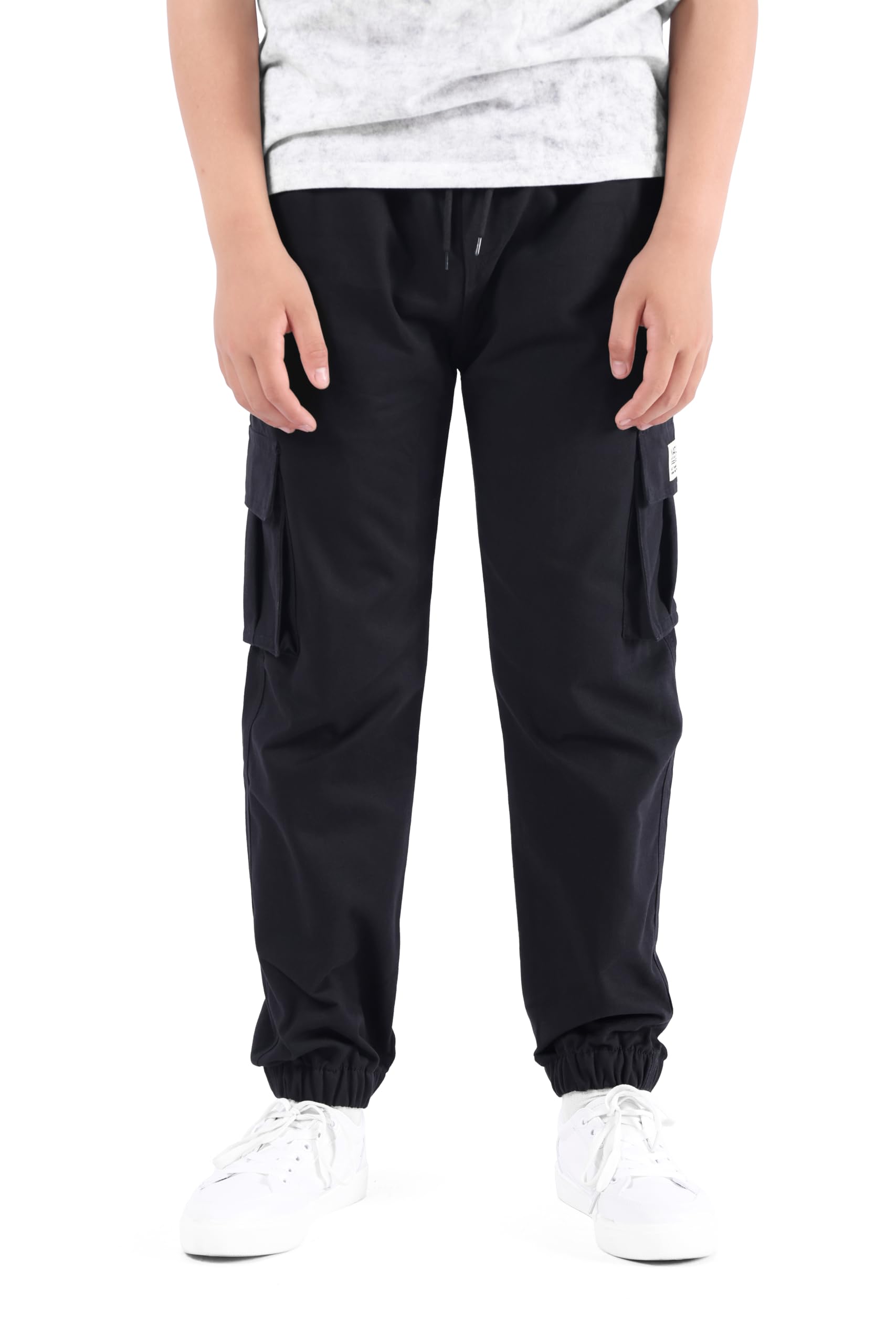 NATUST Jungen Cargohose Kinder Freizeithose mit Elastischem Bund