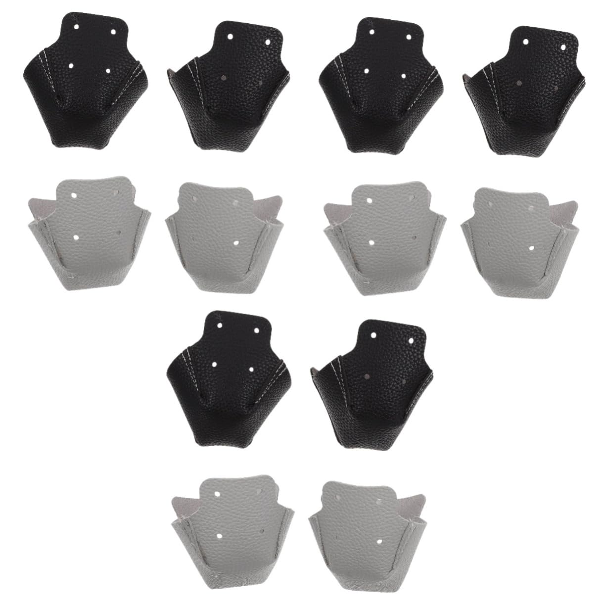 BESPORTBLE 3sets Roller Skates Toe Covers Boys and Girls Ice Skate Protector Leather Toe Guard 2pairs*3