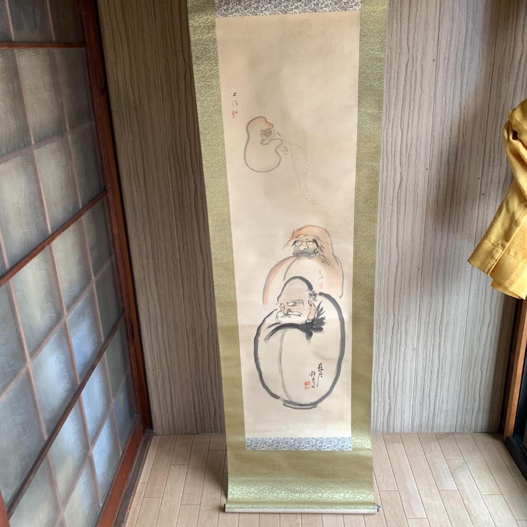 達磨掛軸ダルマ複数在銘？古掛軸