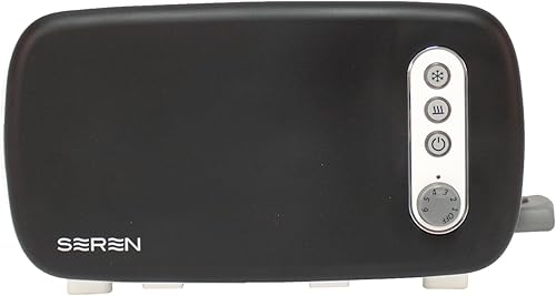 BergHOFF Seren - Tostadora de carga lateral con exterior Cool Touch y bandeja de migas extraíble, con panel negro para usar como bandeja de servir