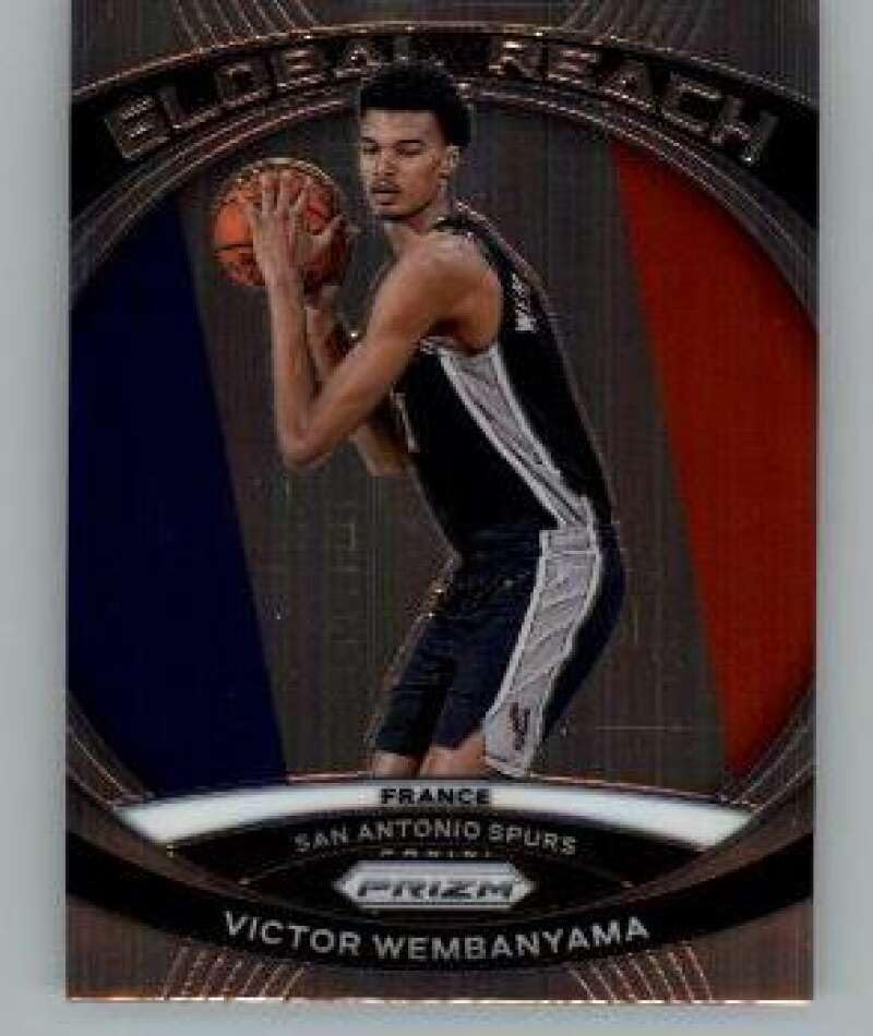 2023-24 Panini Prizm Global Reach #2 Victor Wembanyama San Antonio Spurs RC Rookie Tarjeta de Coleccionable de Baloncesto de la NBA