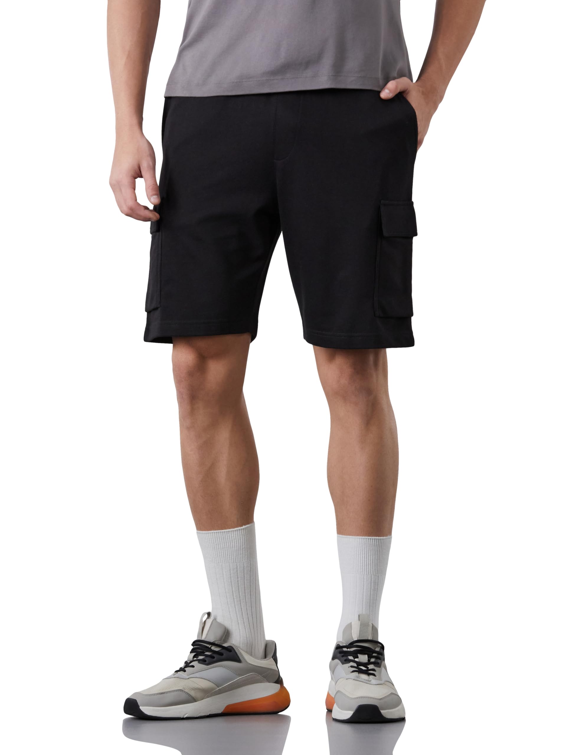 Men's Casual Cargo Knit Shorts-image-3