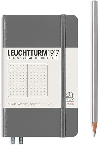 Diario de bolsillo con tapa dura y renglones Leuchtturm1917, Antracita