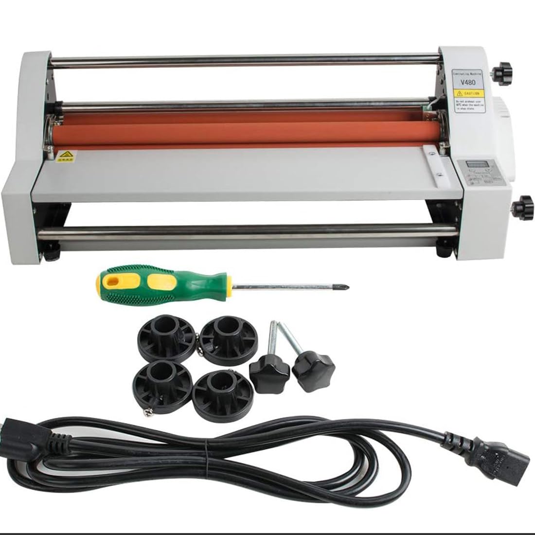 Laminatrice Professionale 350mm/450mm Macchina di Laminazione Termica a Quattro Rulli per Carta A2/A3/A4 su Un Solo/Due Lati, Laminazione a Caldo E a Freddo per Documenti, Foto,V350