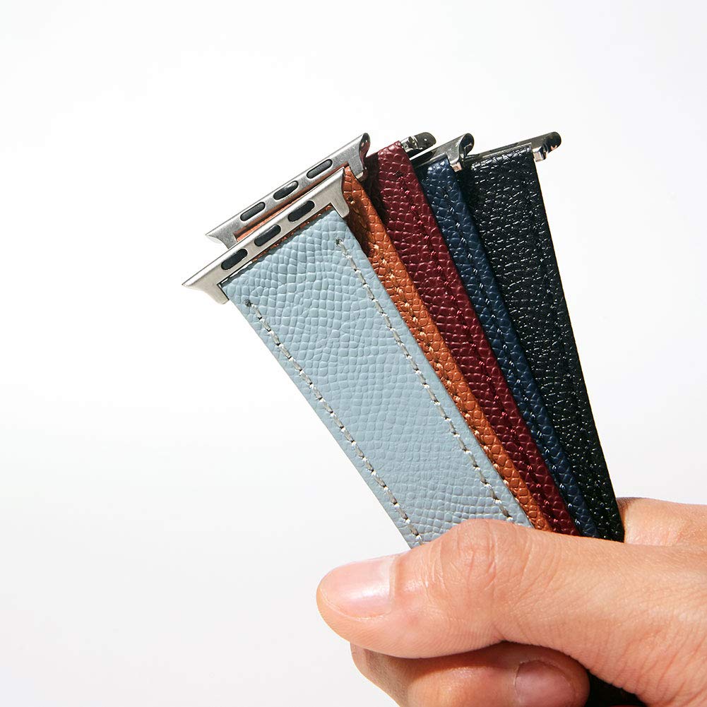 Leather Bands Compatible with Apple Watch Band 38mm 40mm 41mm 42mm 44mm 49mm for Women Men Genuine Leather Replacement Band for iWatch Ultra 2/1 SE SE2 Series 9 8 7 6 5 4 3 2 1