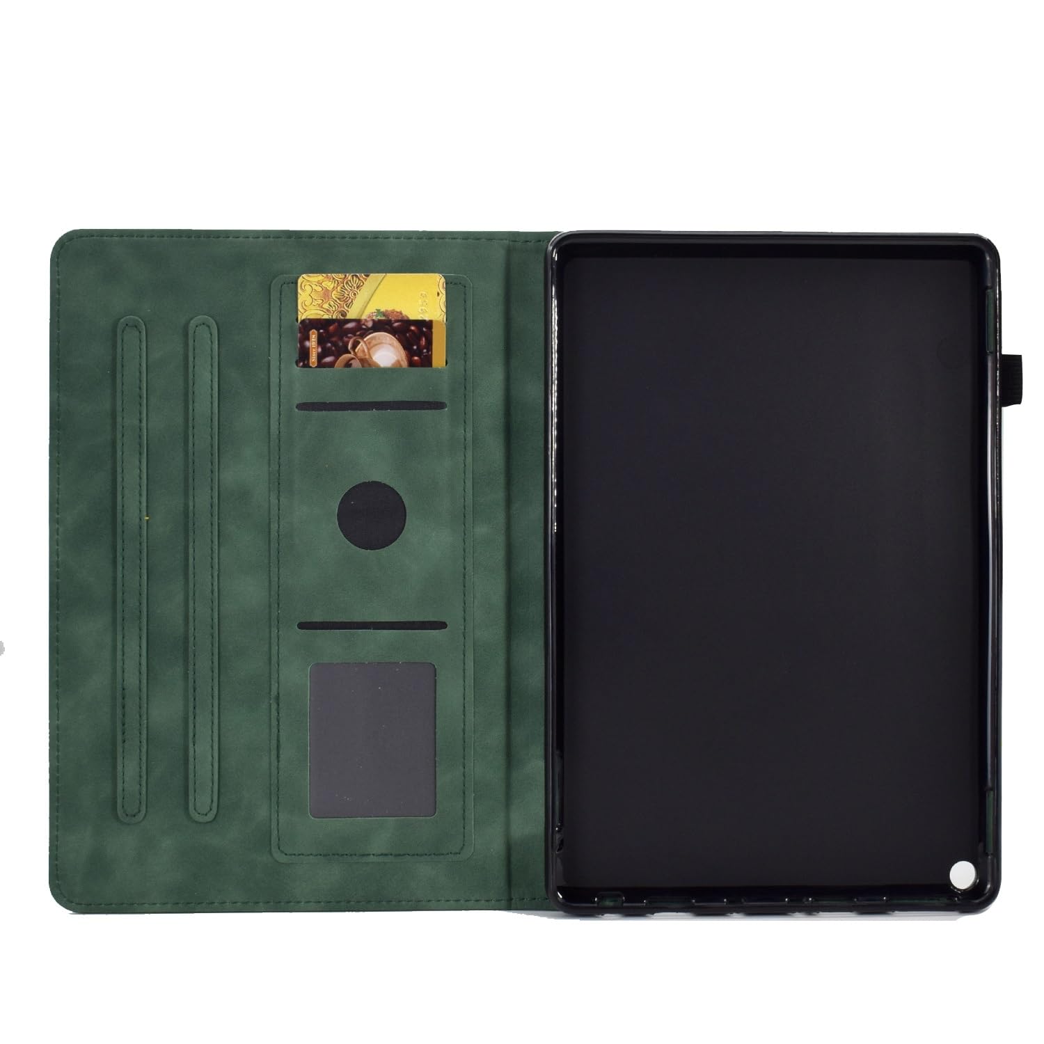 Skórzany futerał premium zgodny z etui Fire Max 11" 2023, wąski, składany stojak Folio Cover Pokrowiec ochronny gniazdem na kartę/automatycznym uśpieniem(Ye?il)