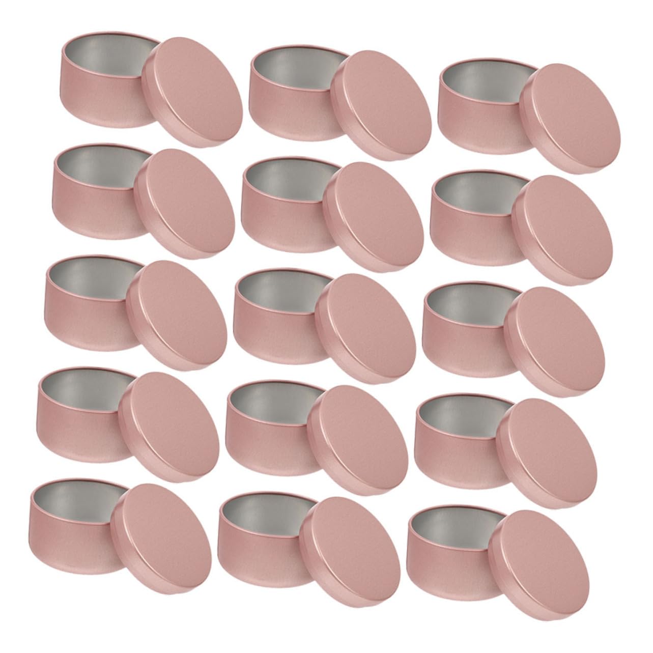Angoily 24Pcs Aluminum Candle Making Jars Storage Container for DIY Projects for Party Favors and Crafting Durable Reusable Elegant Design for Spices Balms