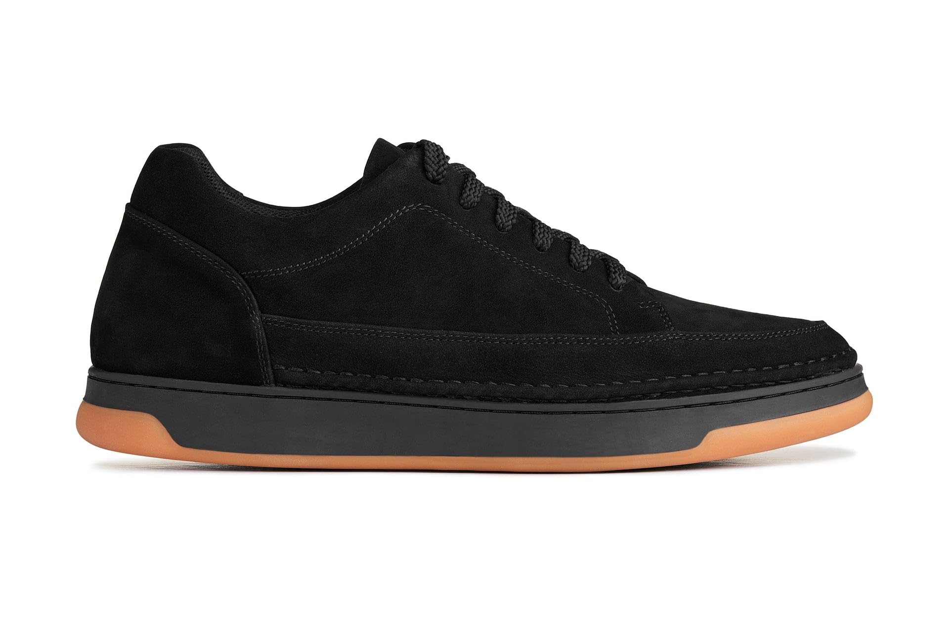 CALTO Zapatos de elevación invisibles para hombre con aumento de altura – Zapatillas de cuero de primera calidad con cordones – 2.6 pulgadas más altas