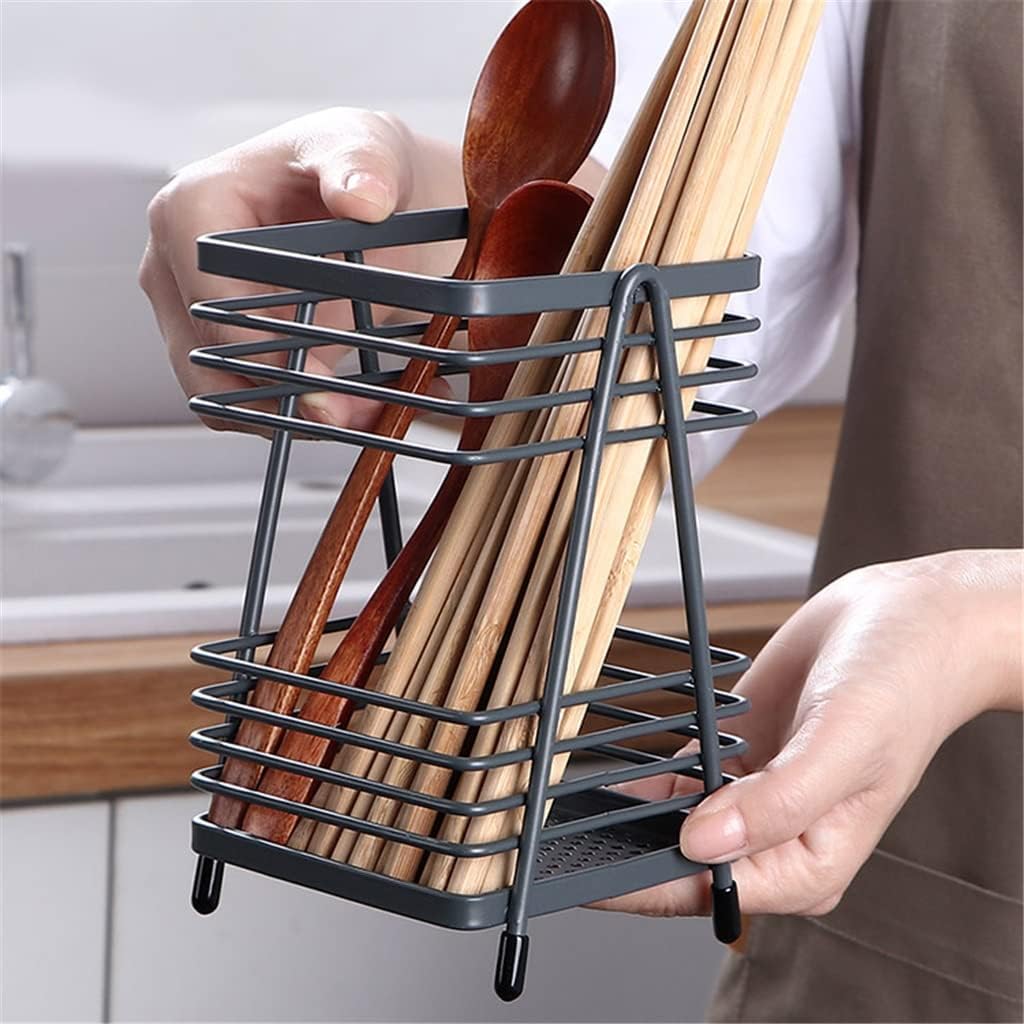 Chopsticks Tube Rack Storage Box Drain Kitchen Household Spoon Bucket(D)