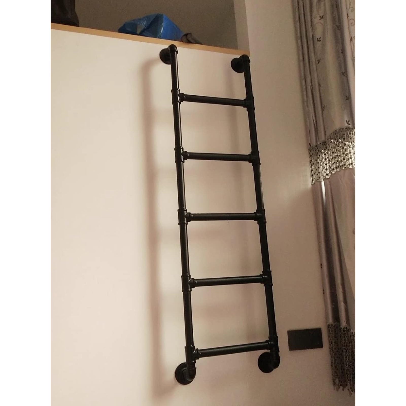 Hochbett Leiter Metall-Leiter Für Fensterflucht, Wandmontierte Hochbett-Etagenleiter 0.8 1 1.2 1.6 1.9 2 2.5 M Ausstiegstreppe Leiter Für Wohnmobil Wohnwagen Wohnmobil Interieur, Belastung 200kg Klett