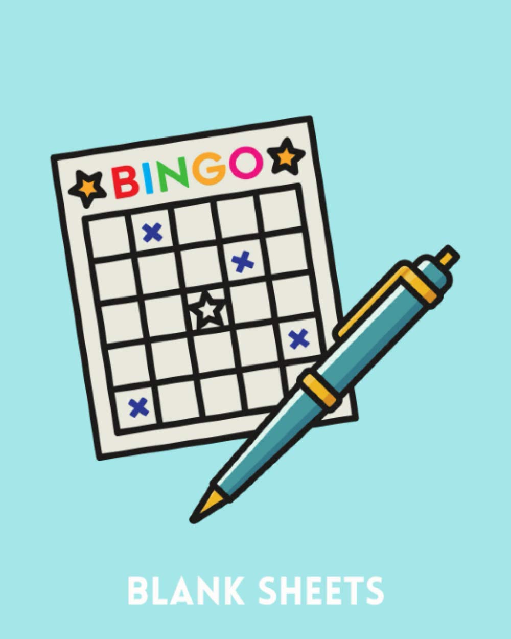 Blank bingo sheets: Make your own bingo game - 440 grids - 110 pages - 8x10 inch - simple black cover design