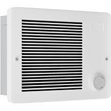 174 White Wall Heater With 750/1500W, 120/240V AC - Grille Wall Heater with Built-in Adjustable Thermostat