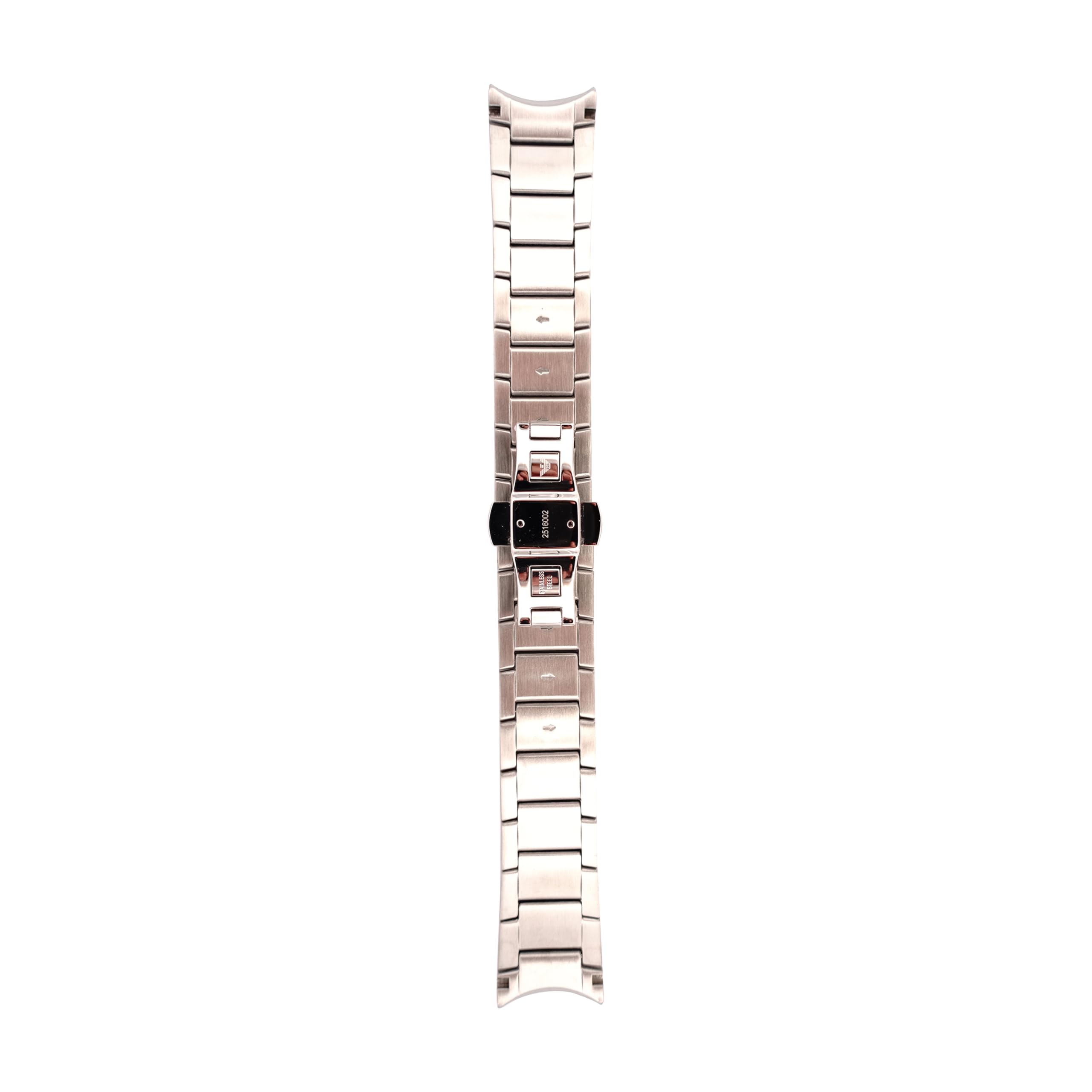 Emporio Armani Armbanduhren für Herren 22mm, Silber Edelstahl, original ersatzband für AR2434
