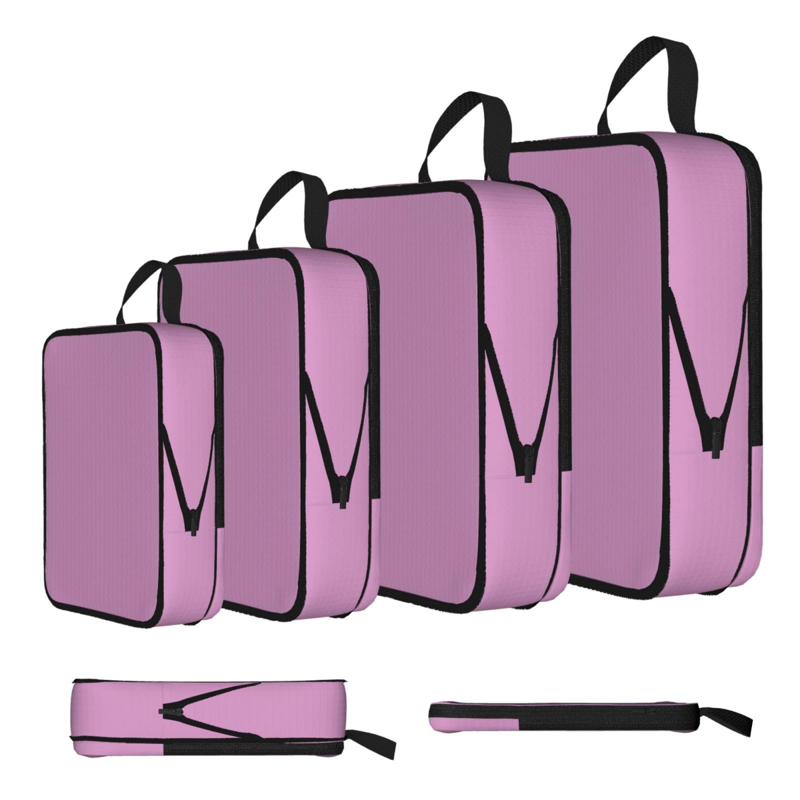 Sxzvvbn Black Lilac Compression Packing Cubes 4 Piece Set