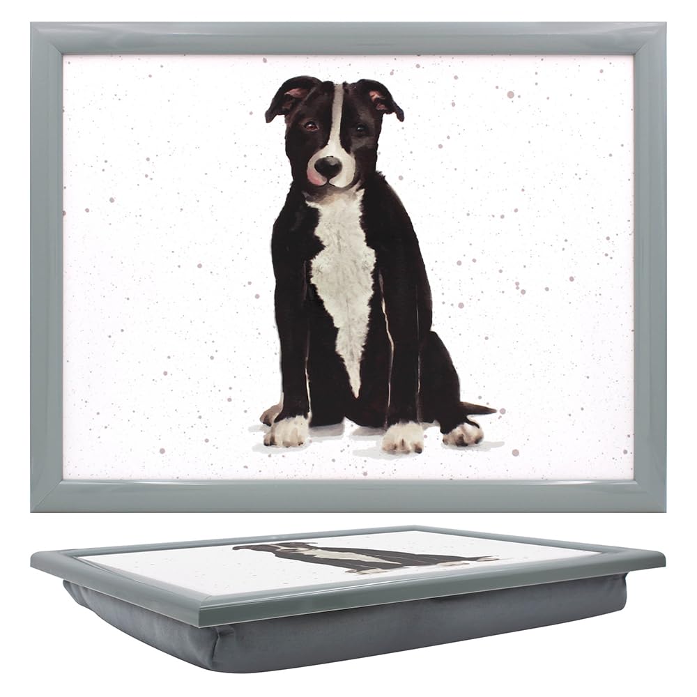Tamersgifts Cushioned Laptrays Lap Tray TV Dinner Bean Bag Padded Cushion Gift (Staffordshire Bull Terrier Laptray) โ image 1