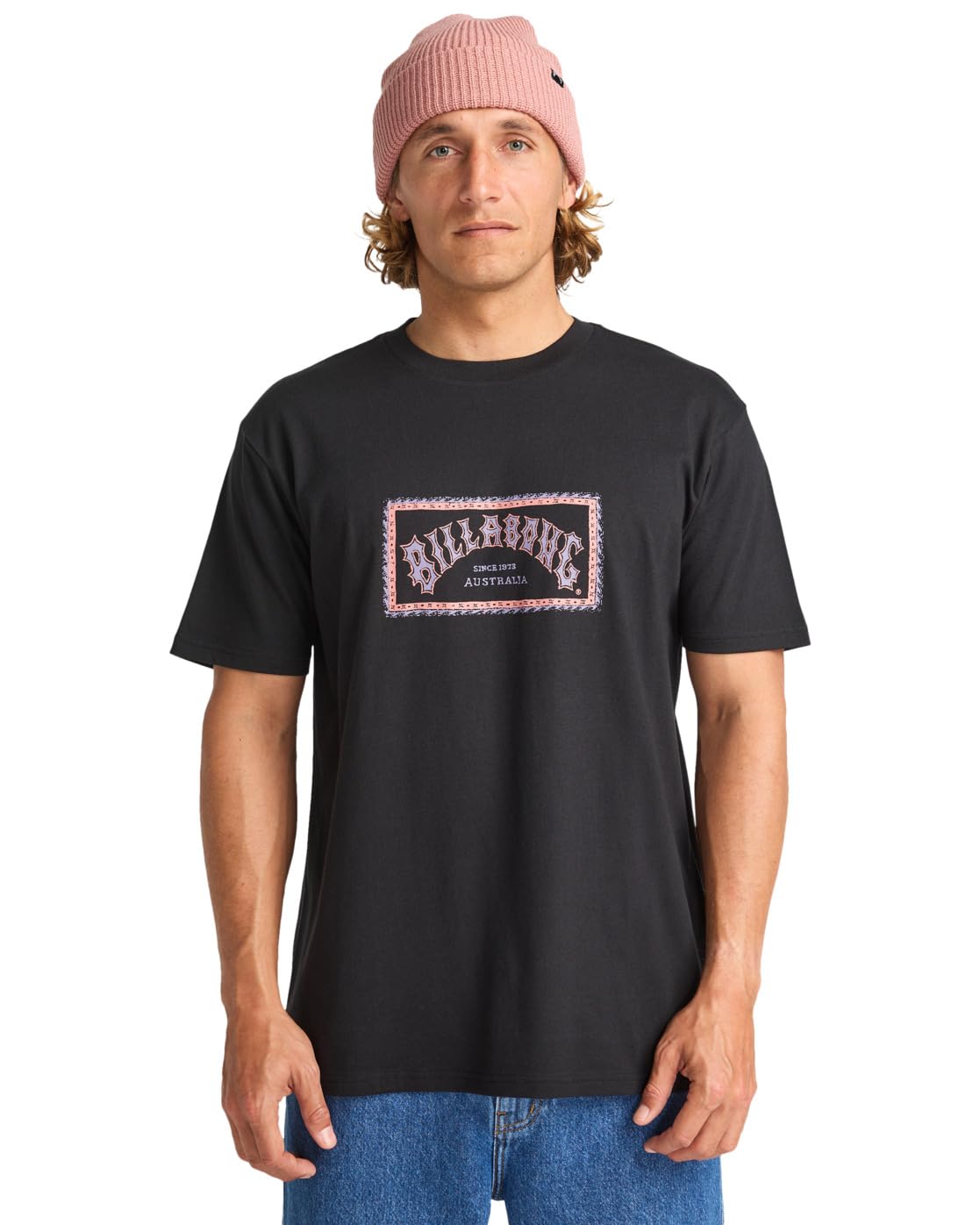 Billabong Short-Sleeved T-Shirt Arch Frame SS Men's Black XL