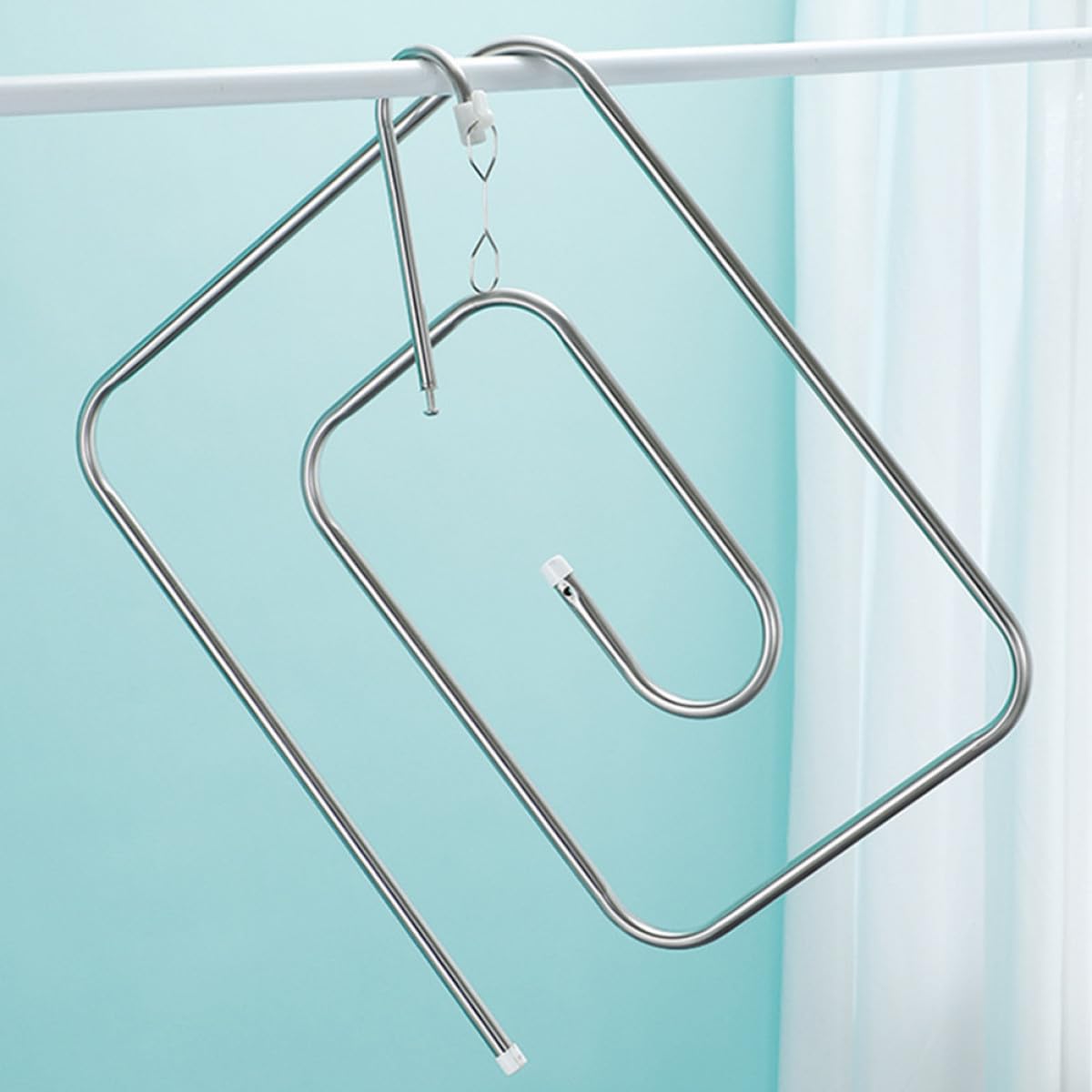 Stendibiancheria e Asciugatura Veloce con Clip in Acciaio Inossidabile a Spirale Design Salvaspazio per Lenzuola e Coperte su Balcone e Stanza