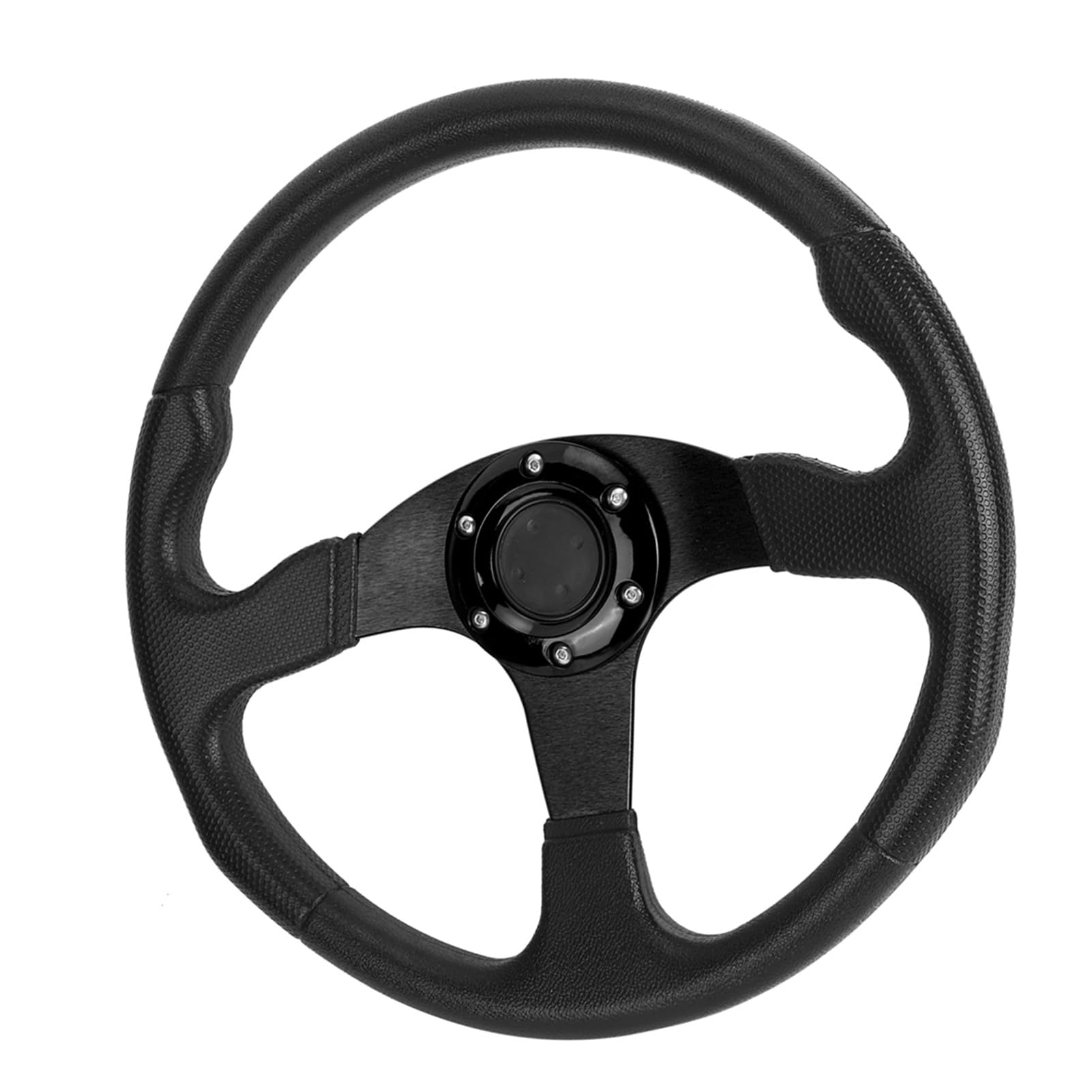 Tissting Volante Deportivo, Universal Volante Profundo 350mm/14in Aleación Aluminio PU 6 Pernos Ligero Cómodo para Vehículos Modificados Carreras Conducción Deportiva